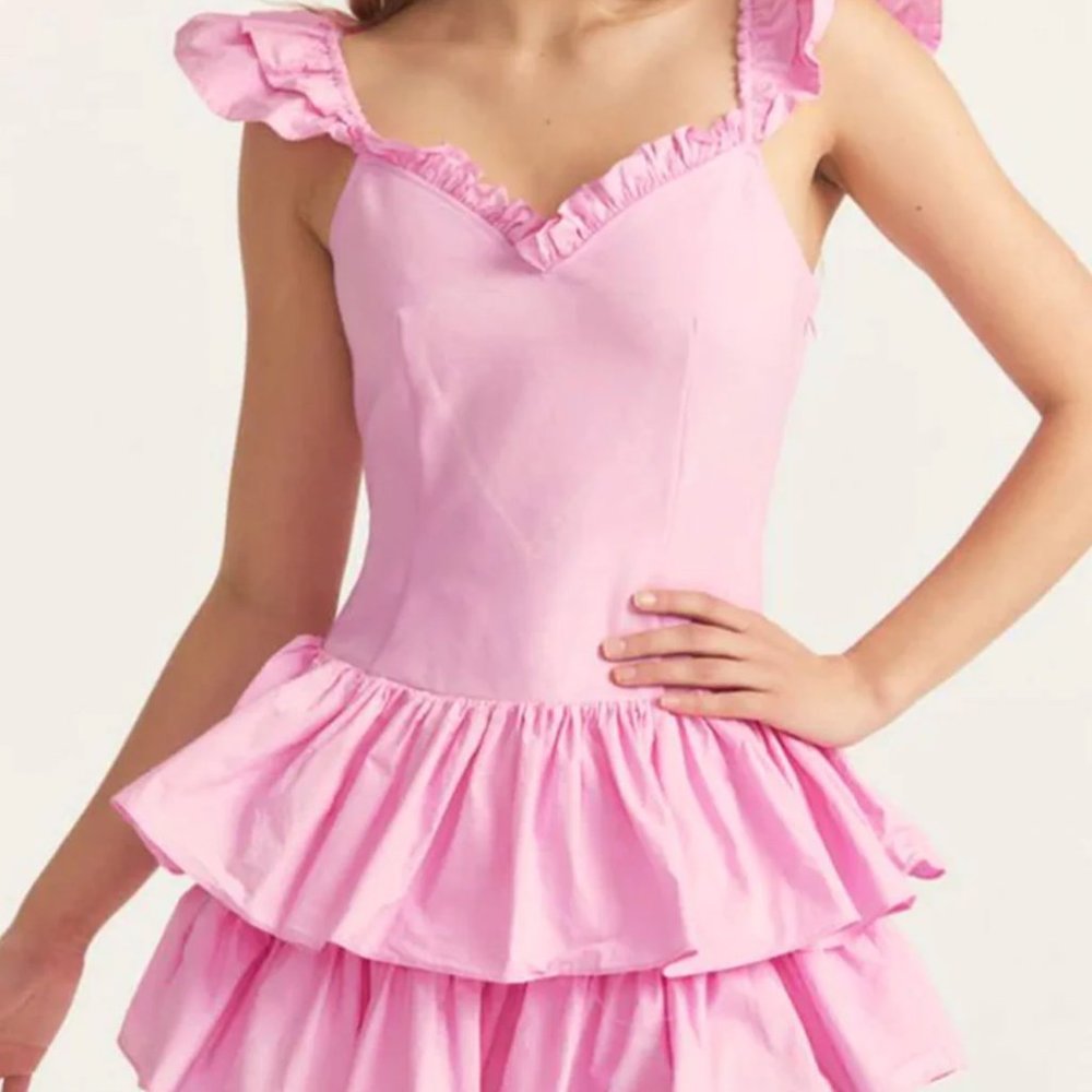LoveShackFancy Pink Princess Rare Mini dress